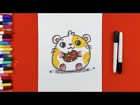 Как нарисовать ХОМЯЧКА - простые рисуни для детей