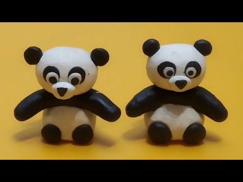 Лепка, Панда из пластилина